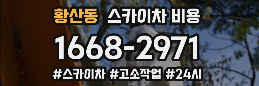 황산동 스카이차 비용