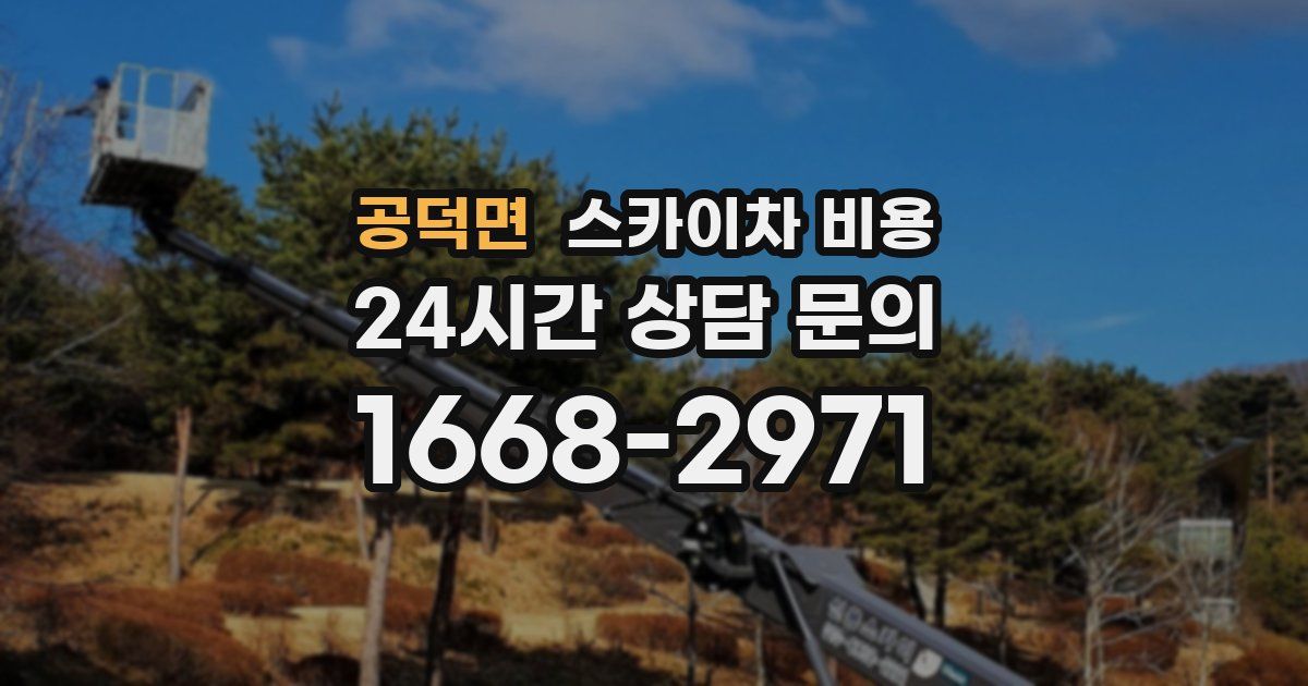 공덕면 스카이차 비용