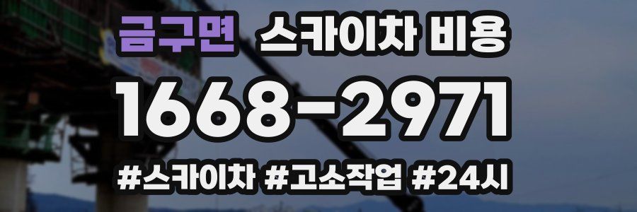 금구면 스카이차 비용