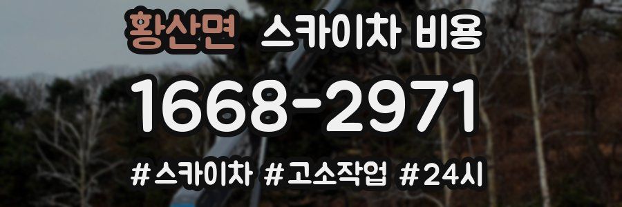 황산면 스카이차 비용