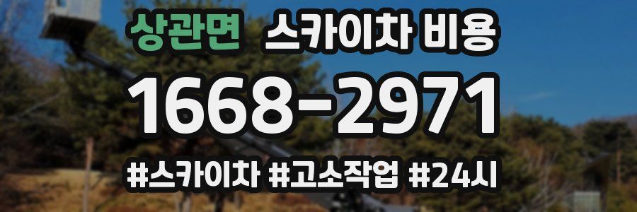 상관면 스카이차 비용