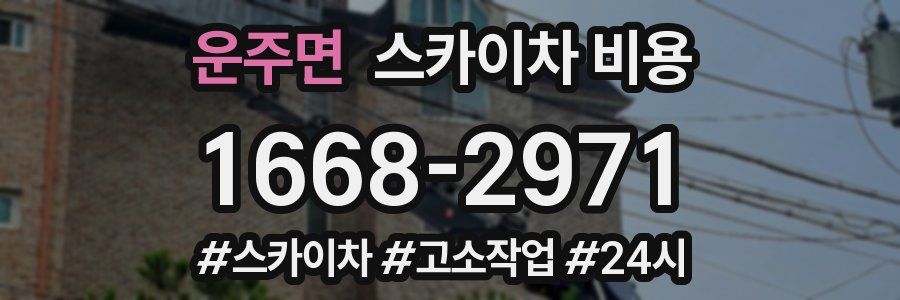 운주면 스카이차 비용