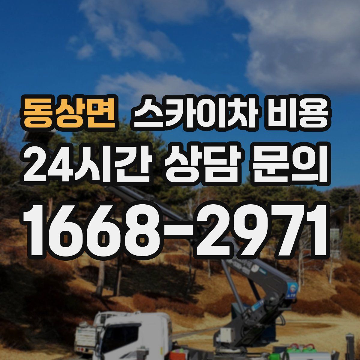 동상면 스카이차 비용