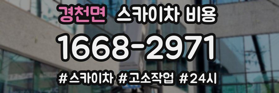 경천면 스카이차 비용