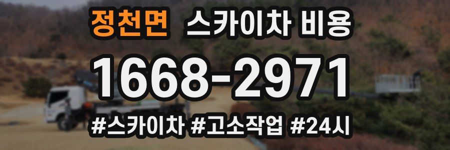 정천면 스카이차 비용
