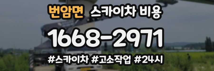 번암면 스카이차 비용