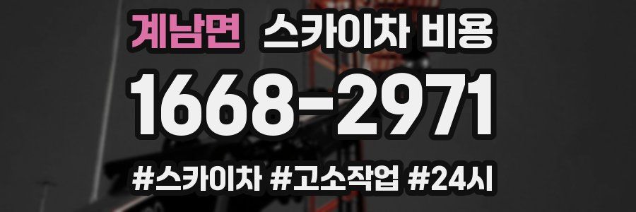 계남면 스카이차 비용