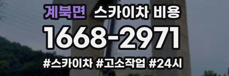 계북면 스카이차 비용