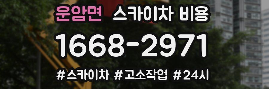 운암면 스카이차 비용