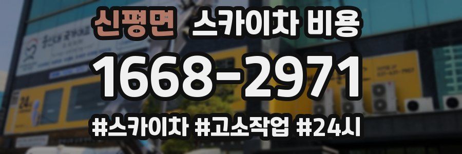 신평면 스카이차 비용