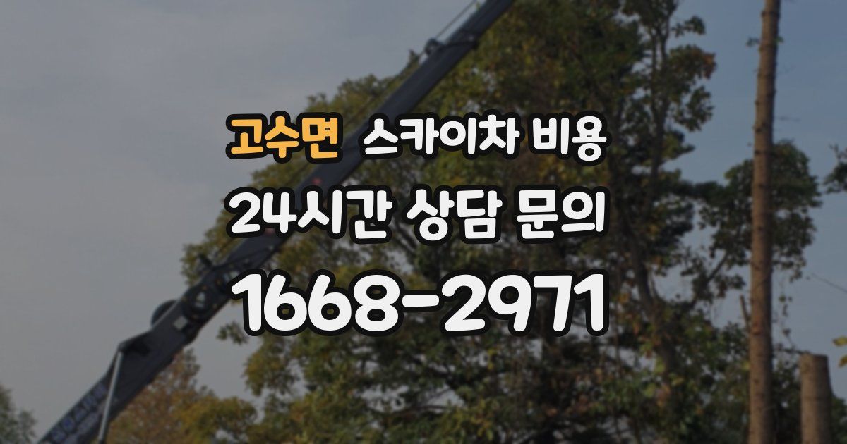 고수면 스카이차 비용