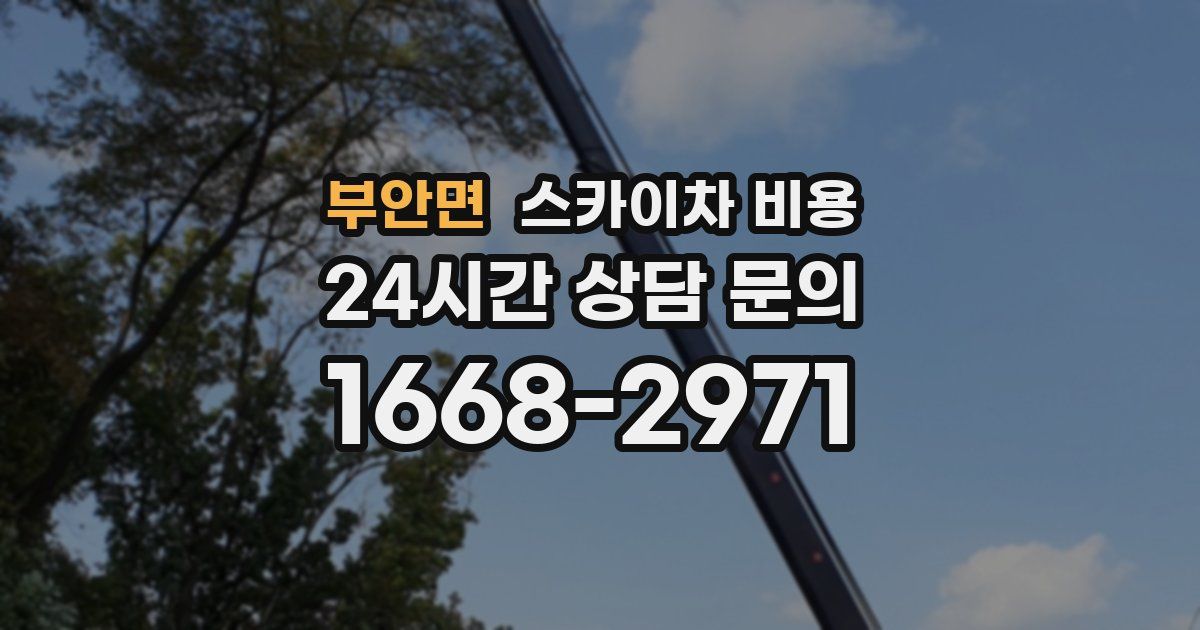 부안면 스카이차 비용