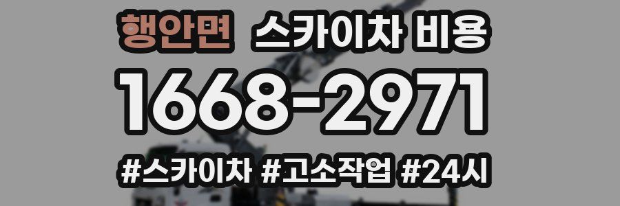 행안면 스카이차 비용