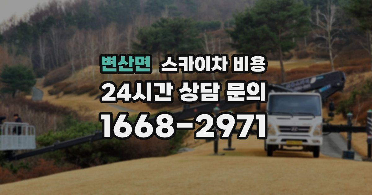 변산면 스카이차 비용