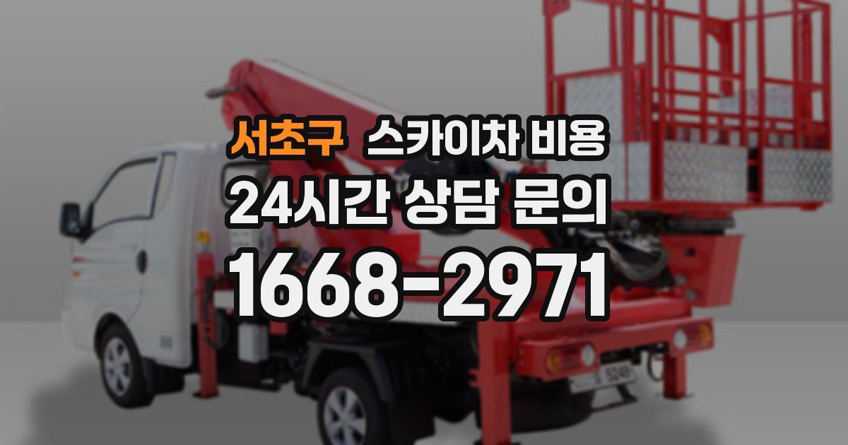 서초구 스카이차 비용