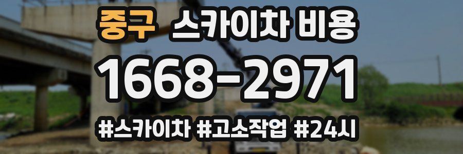 중구 스카이차 비용