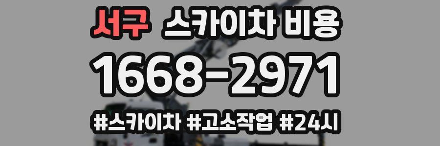 서구 스카이차 비용