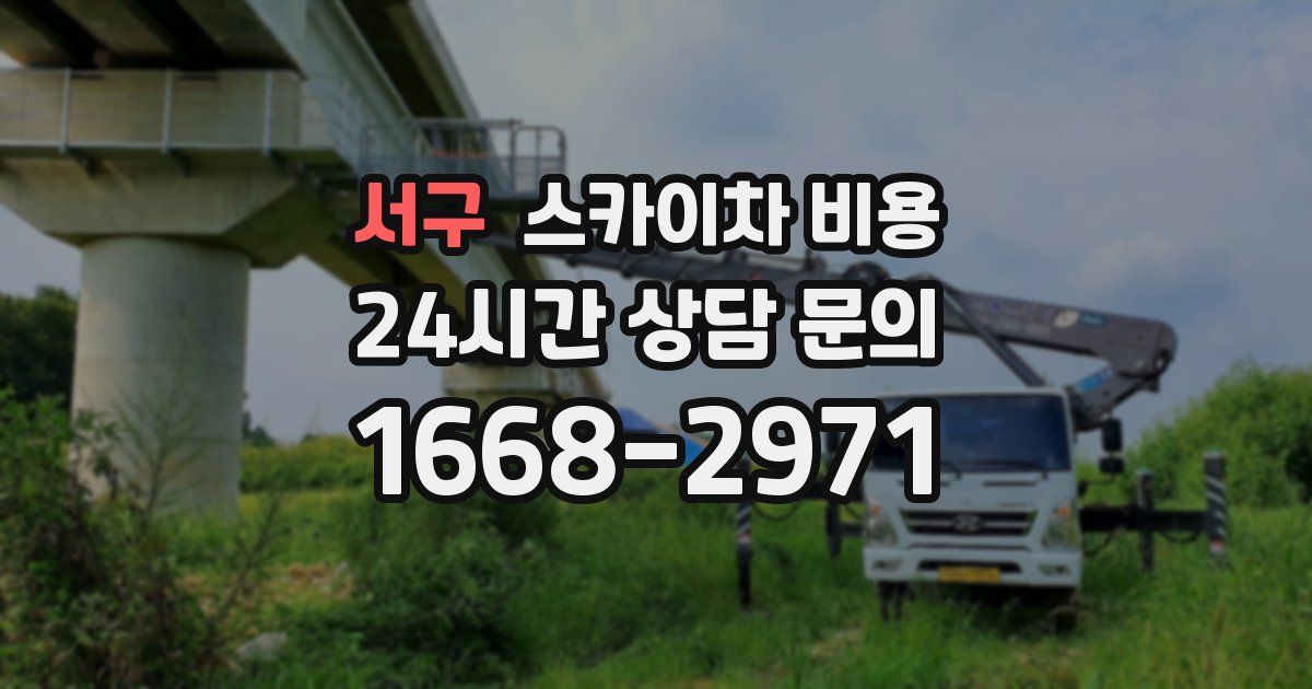 서구 스카이차 비용