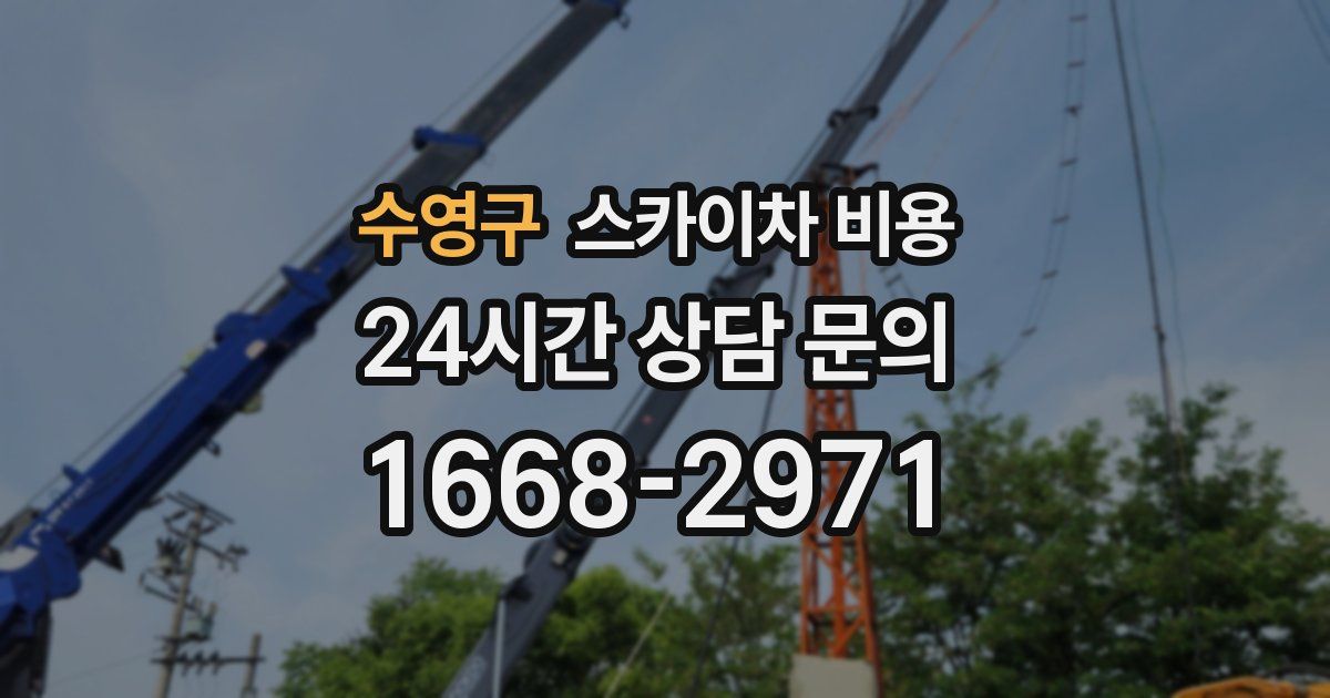 수영구 스카이차 비용