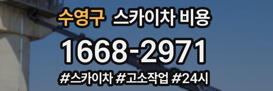 수영구 스카이차 비용