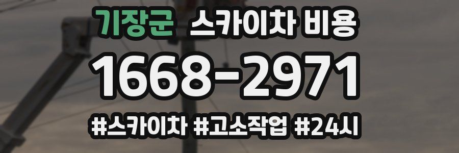 기장군 스카이차 비용