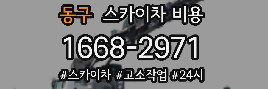 동구 스카이차 비용