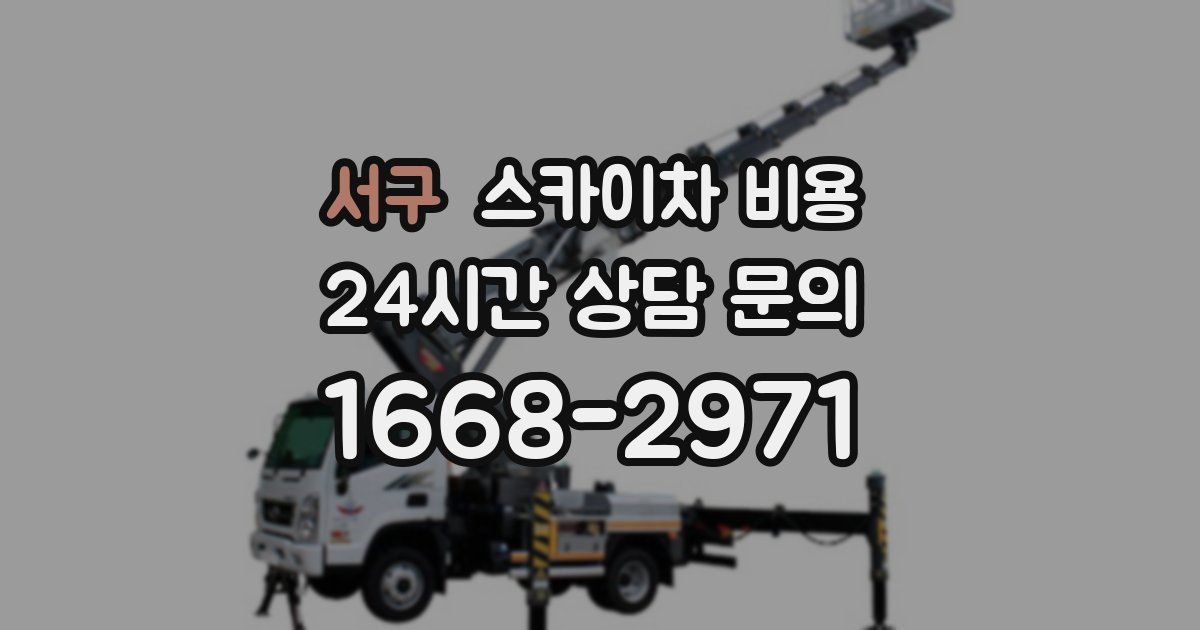 서구 스카이차 비용