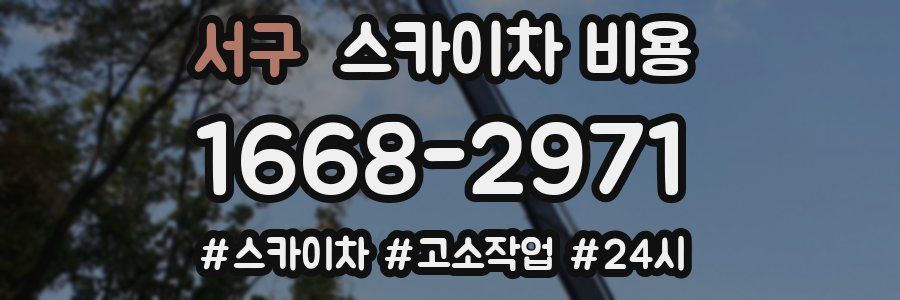 서구 스카이차 비용