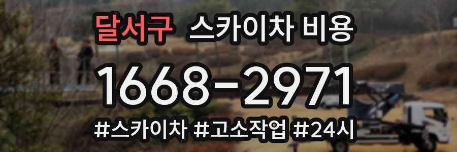 달서구 스카이차 비용