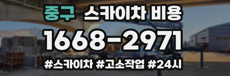 중구 스카이차 비용