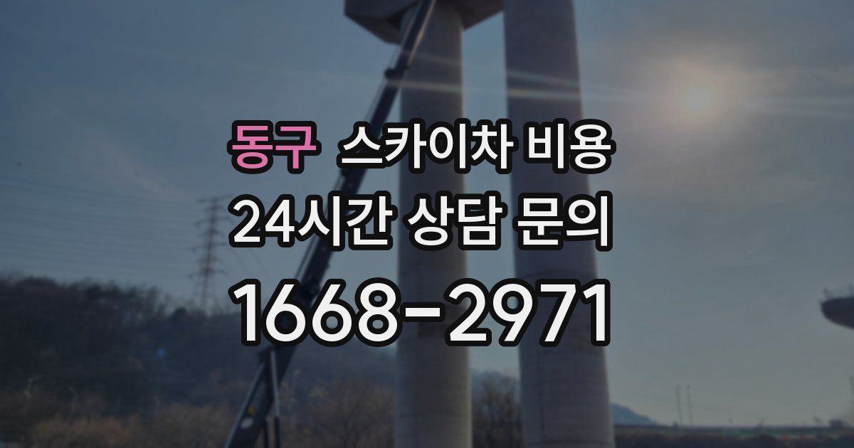 동구 스카이차 비용