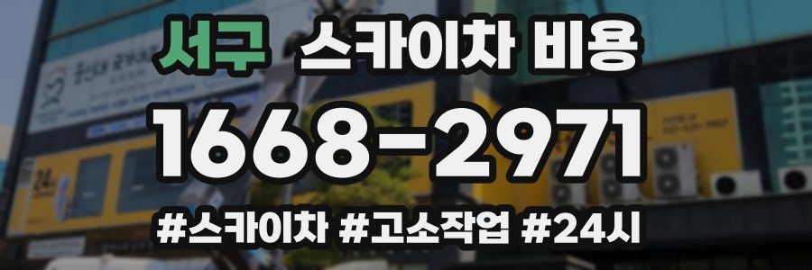 서구 스카이차 비용