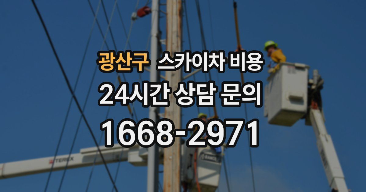 광산구 스카이차 비용