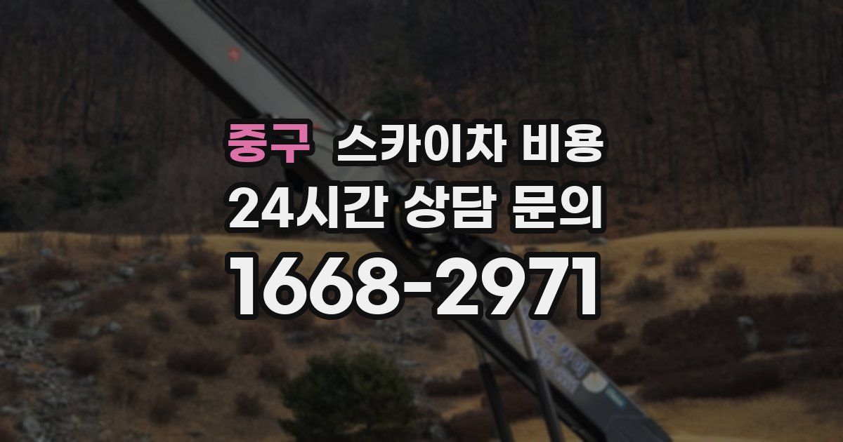 중구 스카이차 비용