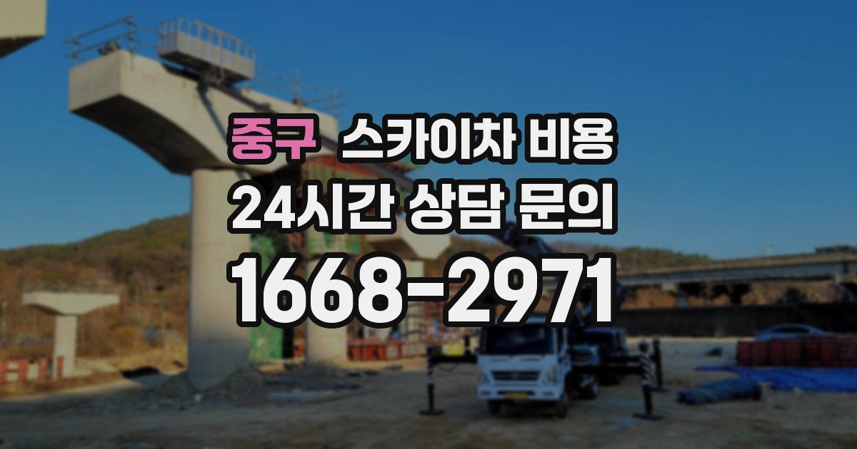 중구 스카이차 비용