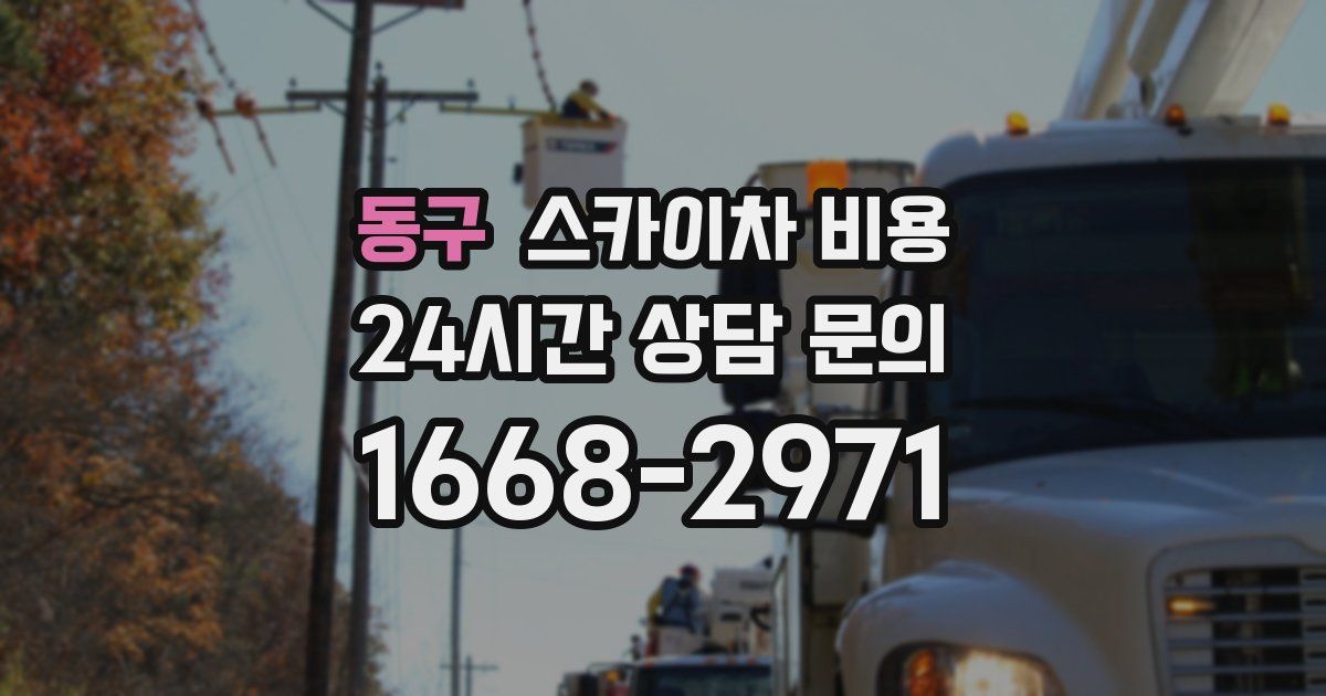 동구 스카이차 비용