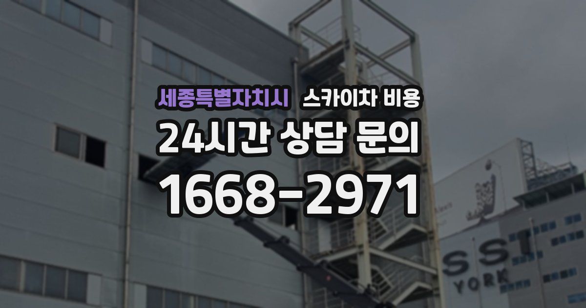 세종특별자치시 스카이차 비용