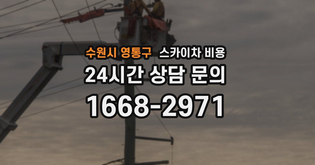 수원시 영통구 스카이차 비용