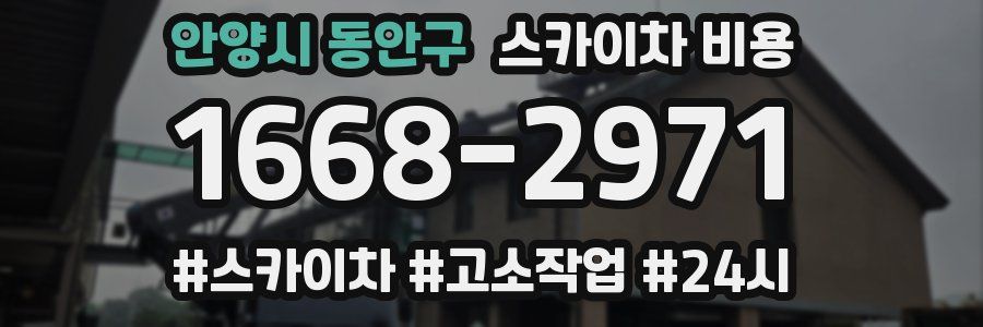 안양시 동안구 스카이차 비용