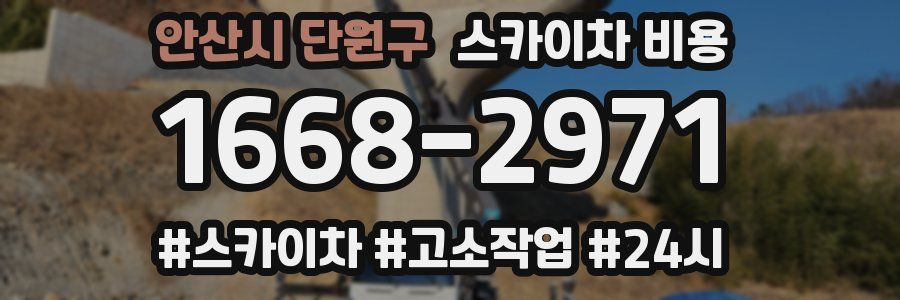 안산시 단원구 스카이차 비용