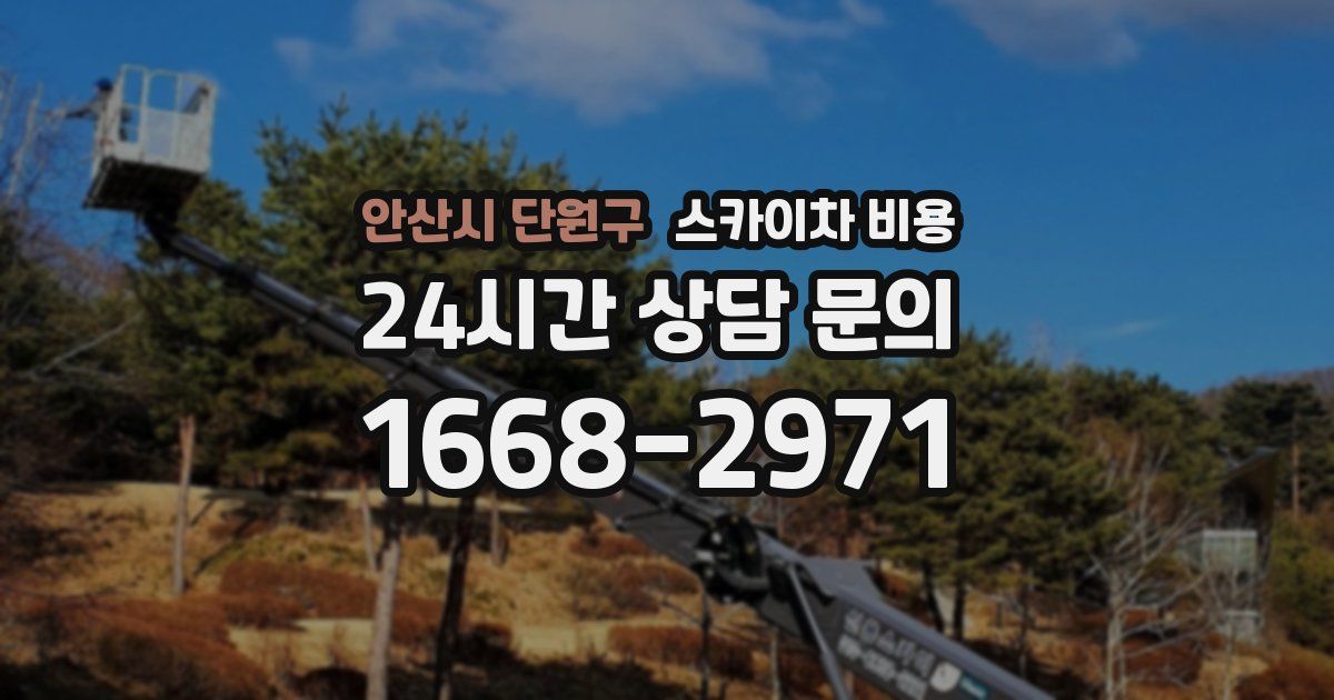 안산시 단원구 스카이차 비용