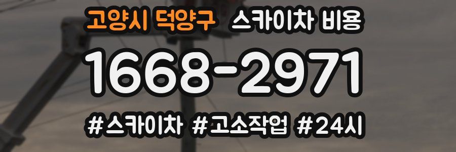 고양시 덕양구 스카이차 비용