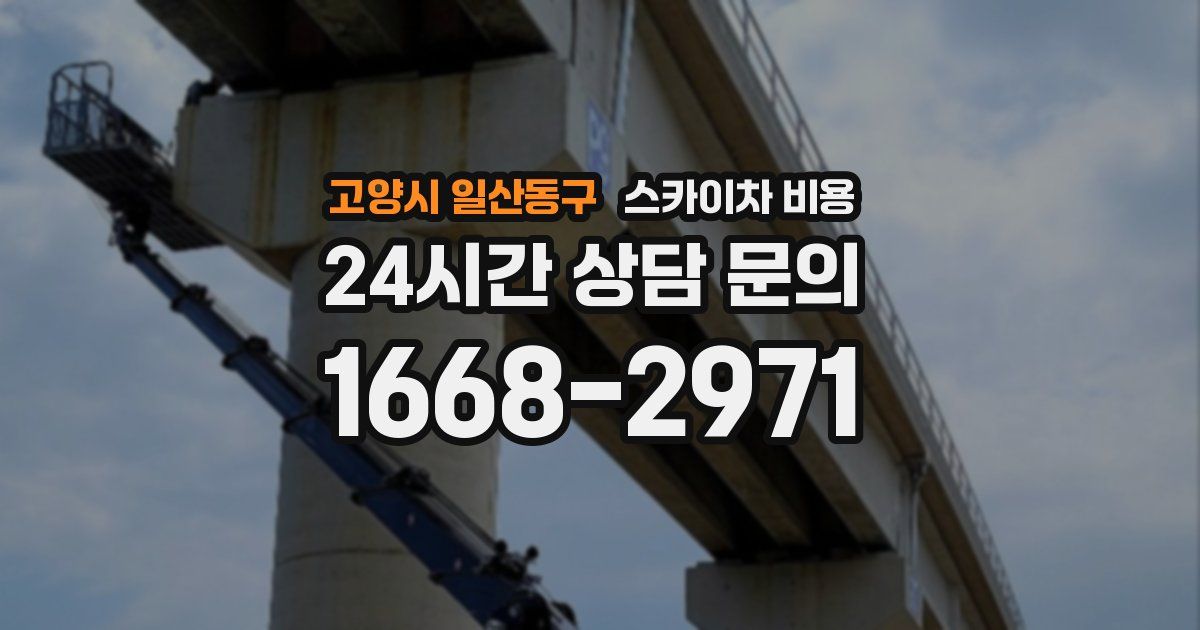 고양시 일산동구 스카이차 비용