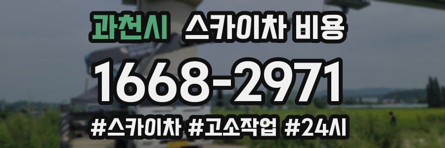 과천시 스카이차 비용