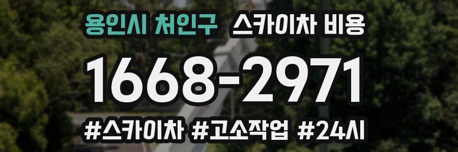 용인시 처인구 스카이차 비용