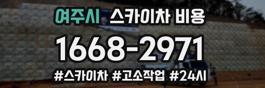 여주시 스카이차 비용