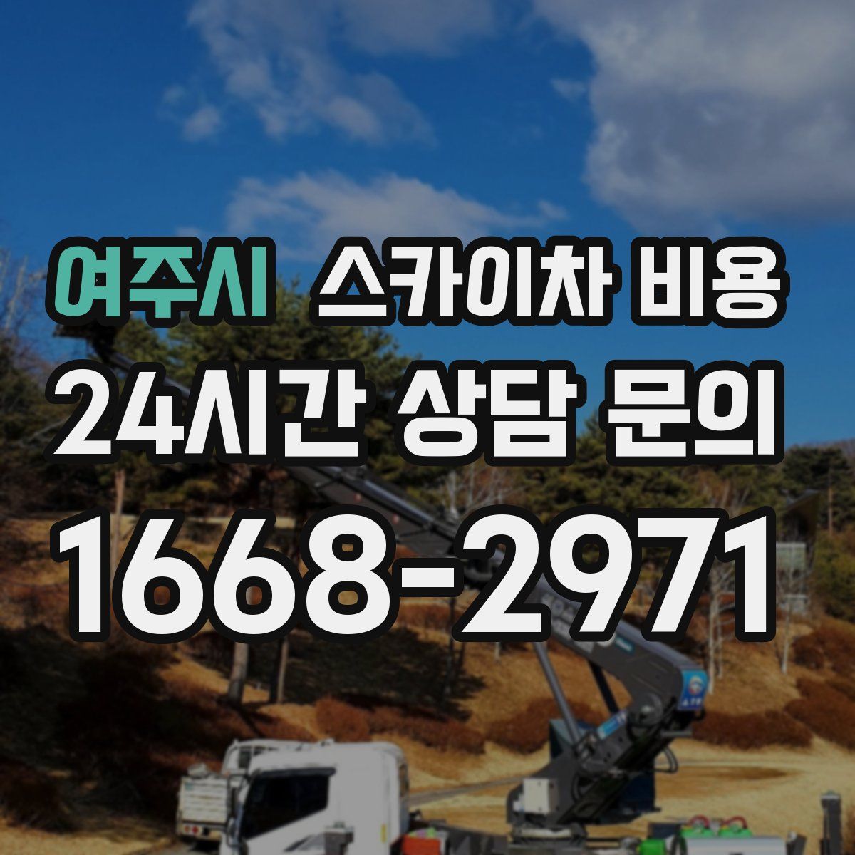 여주시 스카이차 비용