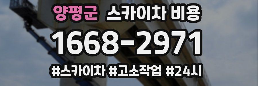 양평군 스카이차 비용