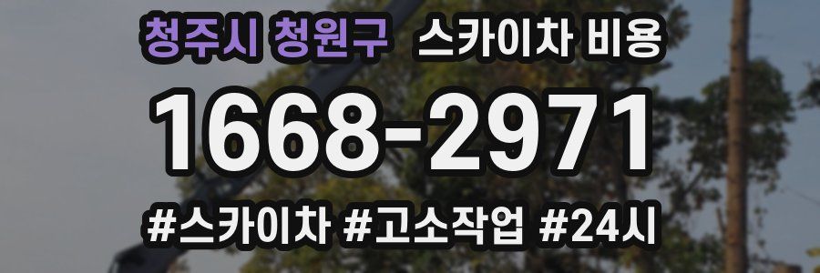 청주시 청원구 스카이차 비용