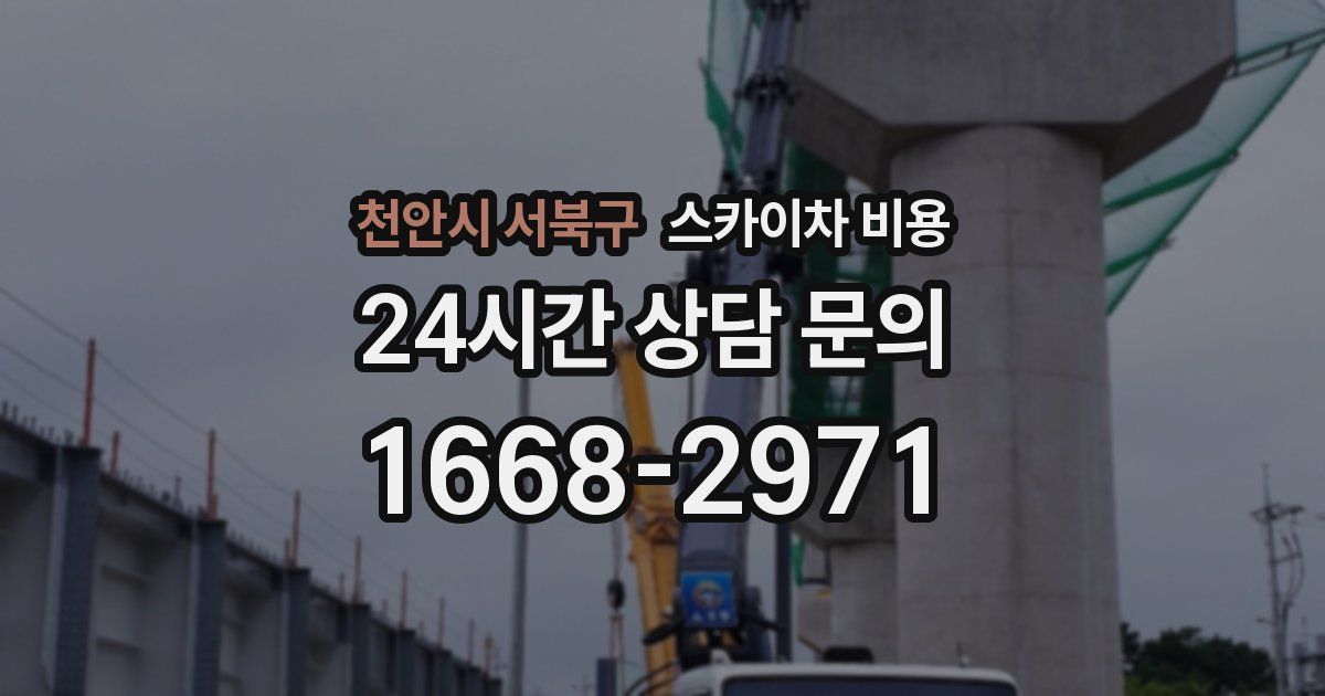 천안시 서북구 스카이차 비용